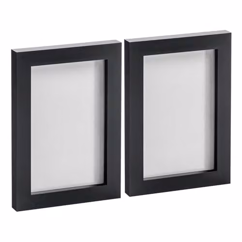 Nicola Spring Rectangular Photo Frames, Black, Pack of 2, Fits 10 x 15 cm – 1