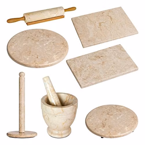 Premier Housewares Marble Chopping Board, Beige, W: 31 cm, D: 21 cm