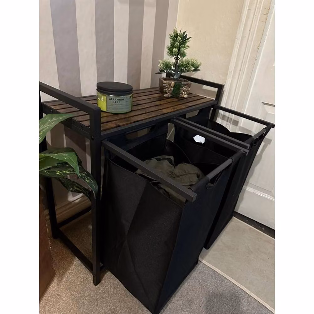 Kelvenix Large Industrial Laundry Basket in Black – 2