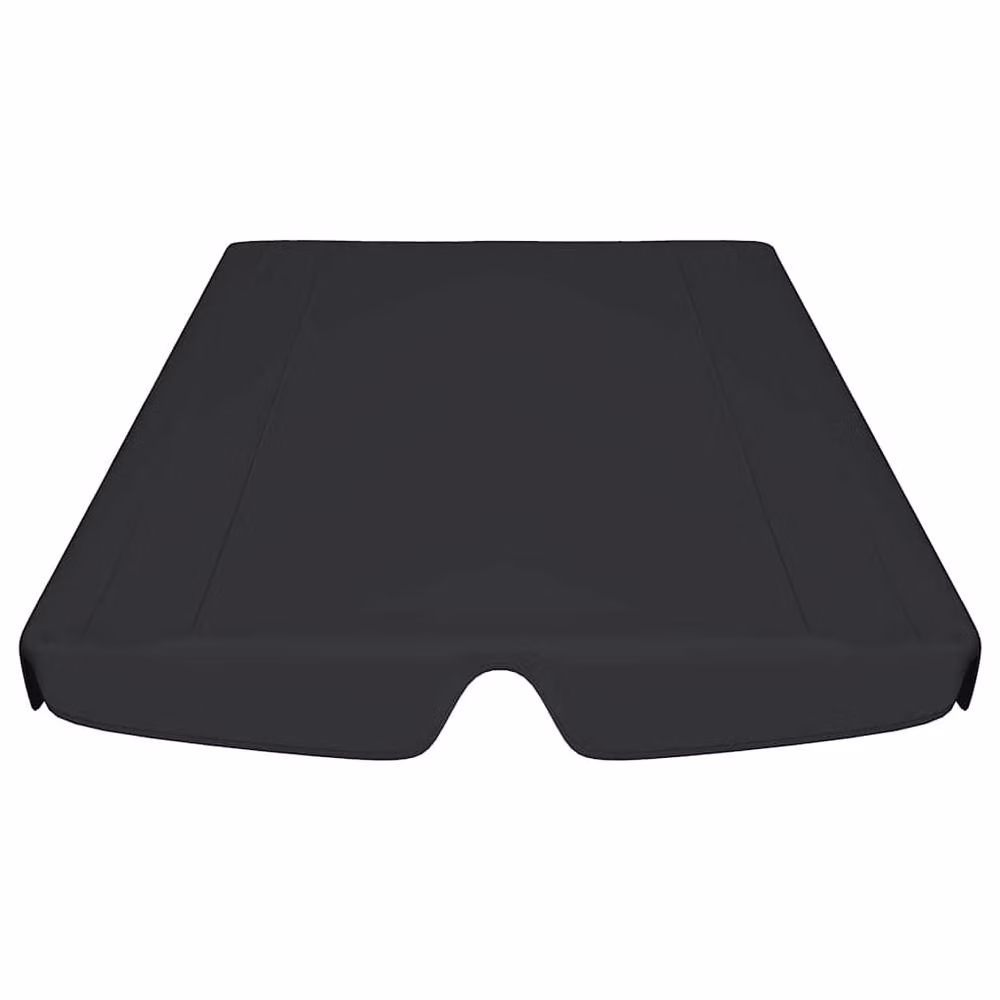 Berkfield Home Replacement Canopy for Garden Swing in Black, PVC-Coated Polyester, W: 188 cm, D: 145 cm, H: 110 cm – 3