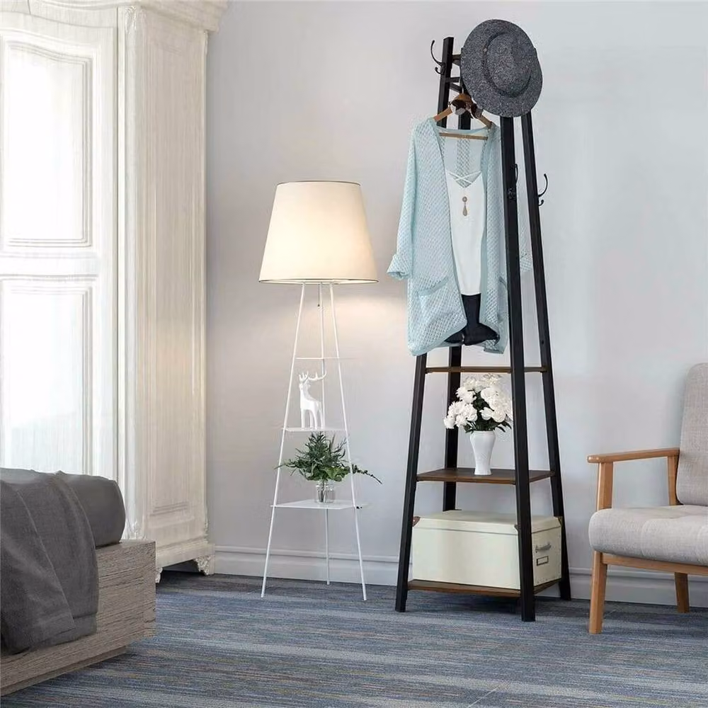 EONLION Brown Hall Tree with Bench and Coat Stand – 4