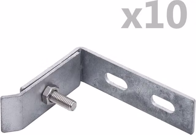 Berkfield Home Wall Mounted Corner Connector, 10 Set, Silver Stainless Steel