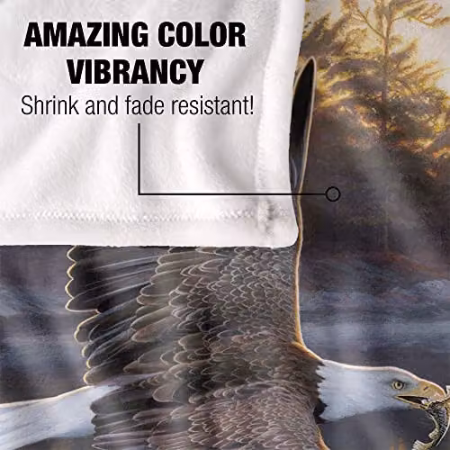 Wild Wings Gone Fishing 2 Silky Touch Super Soft Fleece Throw Blanket in White, W/D/H: 152 x 127 cm – 2