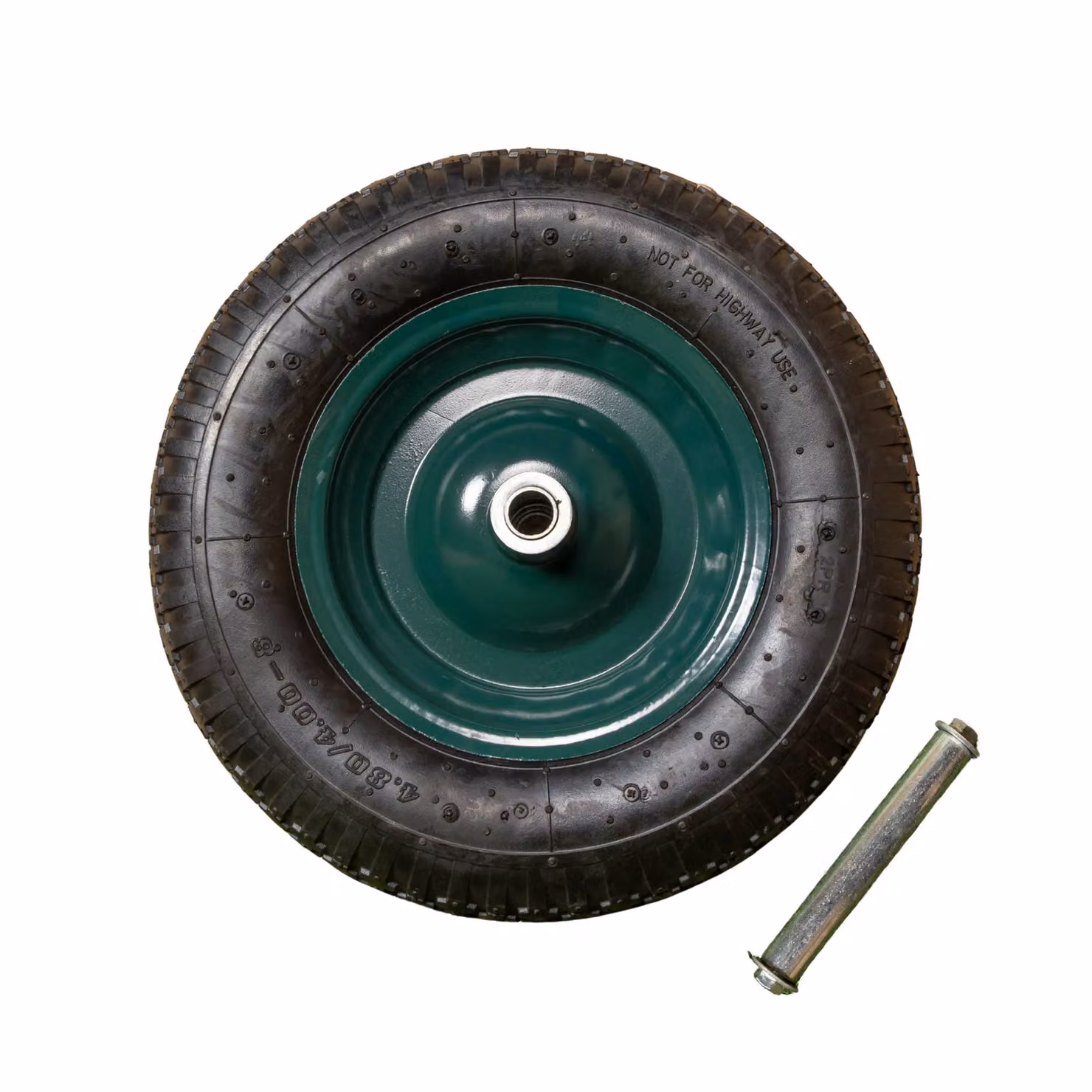 Samuel Alexander Green Heavy Duty Pneumatic Garden Wheelbarrow Wheel and Axle Replacement, 16 x 4 inch – 3