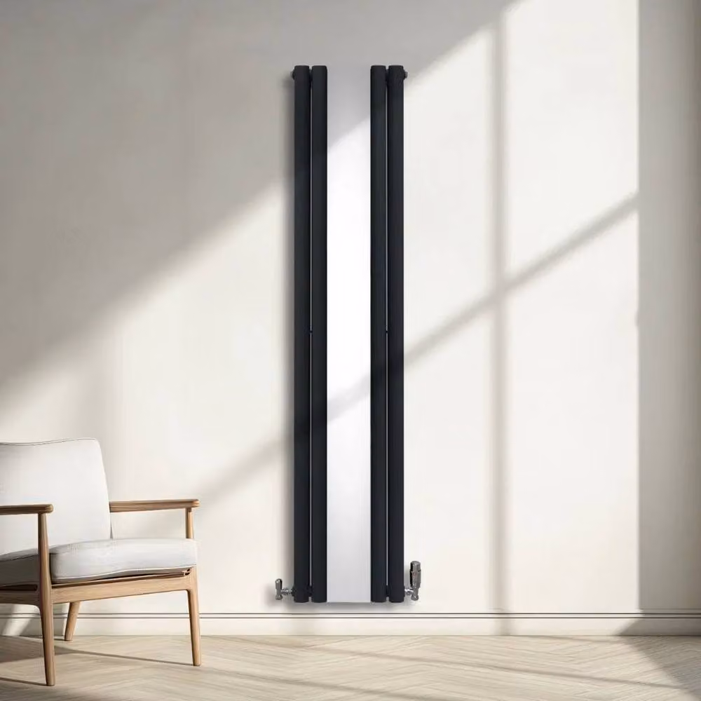Monstershop Oval Mirror Radiator in Anthracite Grey, W/H: 38.0 x 180.0 cm – 4