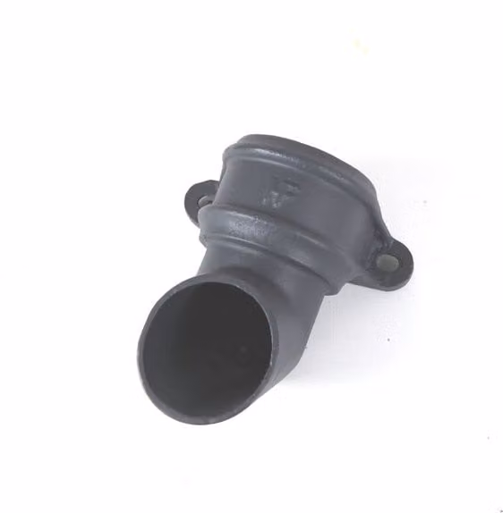 Hargreaves Premier Cast Iron Round Downpipe Eared Shoe, 150mm, Black