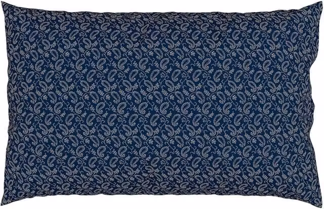 V&A Elysian Navy Blue Floral Cotton Percale Standard Pillowcase Pair