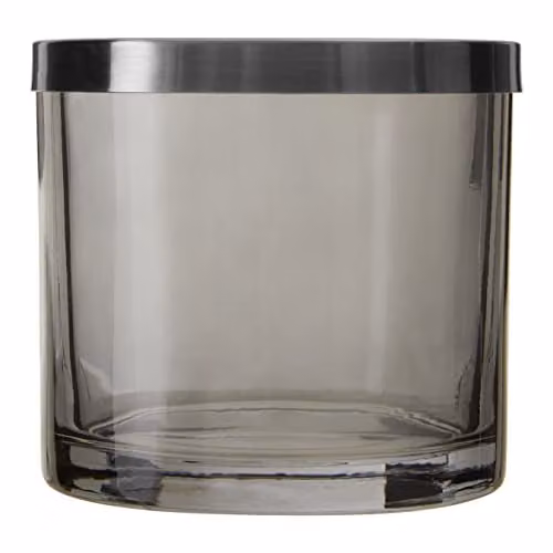 Premier Housewares Small Cotton Bud Holder with Lid in Black and Silver, W/D/H: 10 x 10 x 9 cm – 1
