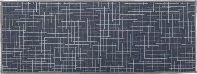 JVL Savio Machine Washable Non-Slip Runner Mat, Grey, W: 57 cm x L: 150 cm