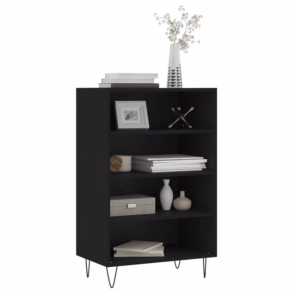 Berkfield Home Modern Black Highboard W: 57 cm, D: 35 cm, H: 90 cm – 3