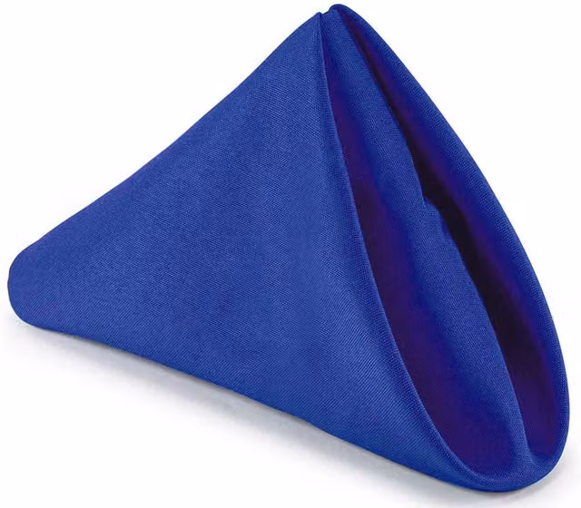 Trimming Shop Plain Blue Cotton Polyester Dining Table Napkins, Pack of 10