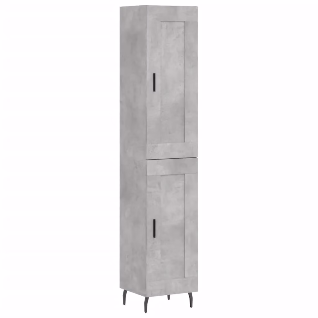 Berkfield Home Modern Highboard in Concrete Grey, W/D/H: 34.5 x 34 x 180 cm – 2