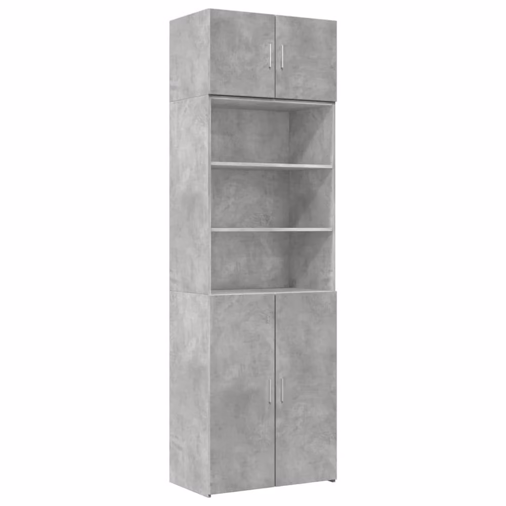 Berkfield Home Freestanding Storage Cabinet in Concrete Grey, W: 70 cm, D: 42.5 cm, H: 225 cm – 2
