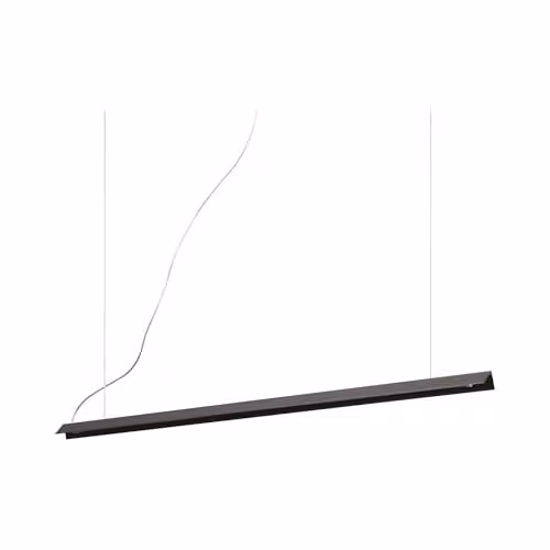 Ideal Lux V-Line Integrated LED Pendant Ceiling Light in Black with Warm White 3000K Light