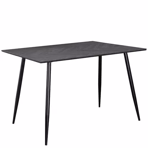 Dorel Home Furnishings Monza Rectangular Dining Table in Grey and Black, W: 120 cm, D: 80 cm, H: 76 cm