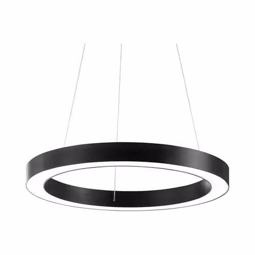 Ideal Lux Oracle Integrated LED Large Suspended Ceiling Pendant in Black with 3000K Warm White Light
