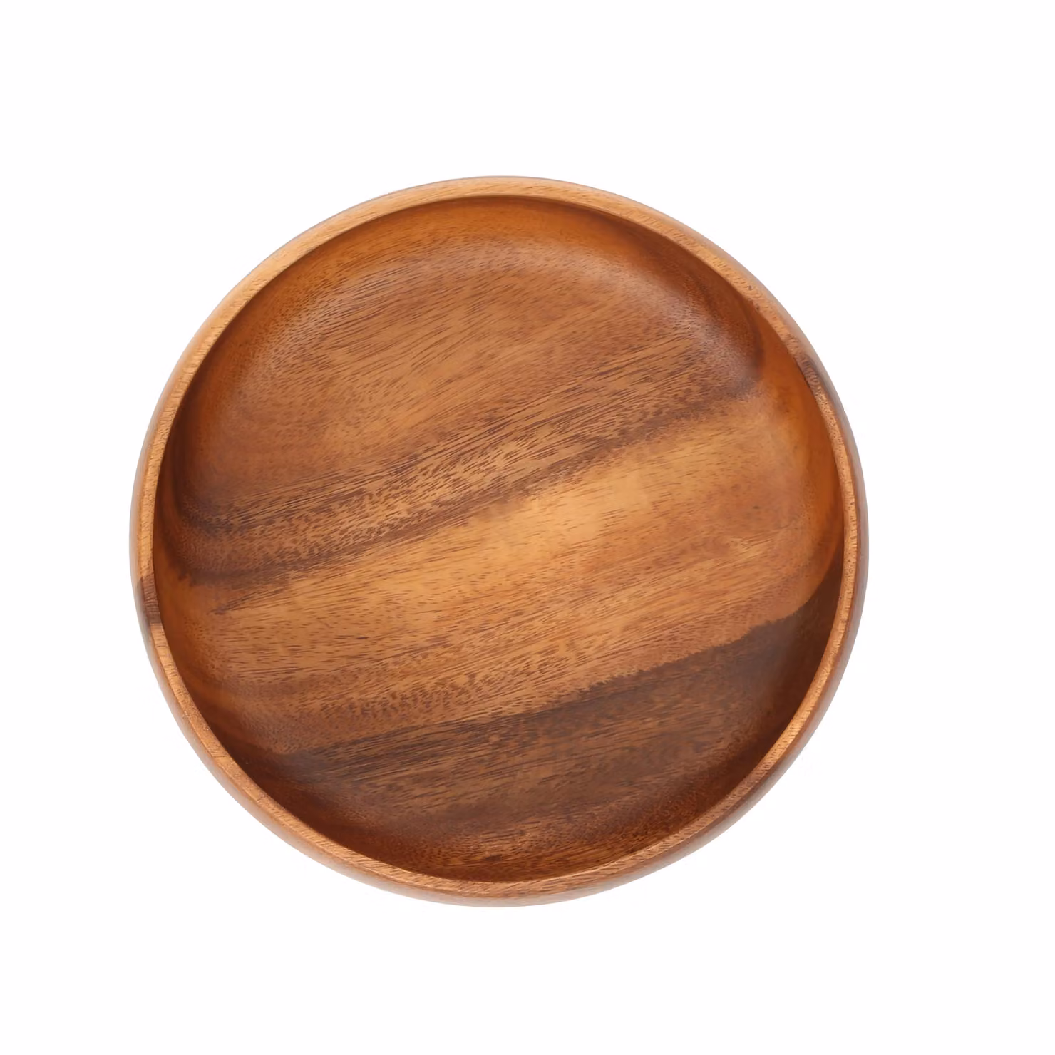 Orsina Large Round Solid Wood Salad Bowl in Brown – 2