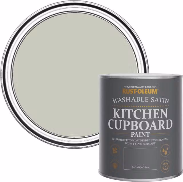 Rust-Oleum Kitchen Cupboard Paint in Satin Finish, Aloe Green, 0.75 l