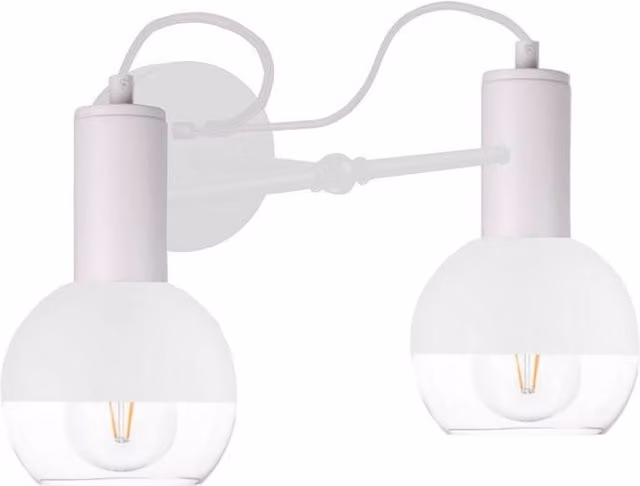 Netlighting Arne White Glass Wall Lamp, Diameter: 25 cm, 2x E27