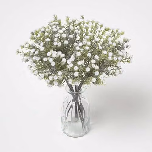 Homescapes Artificial White Gypsophila Floral Bouquet