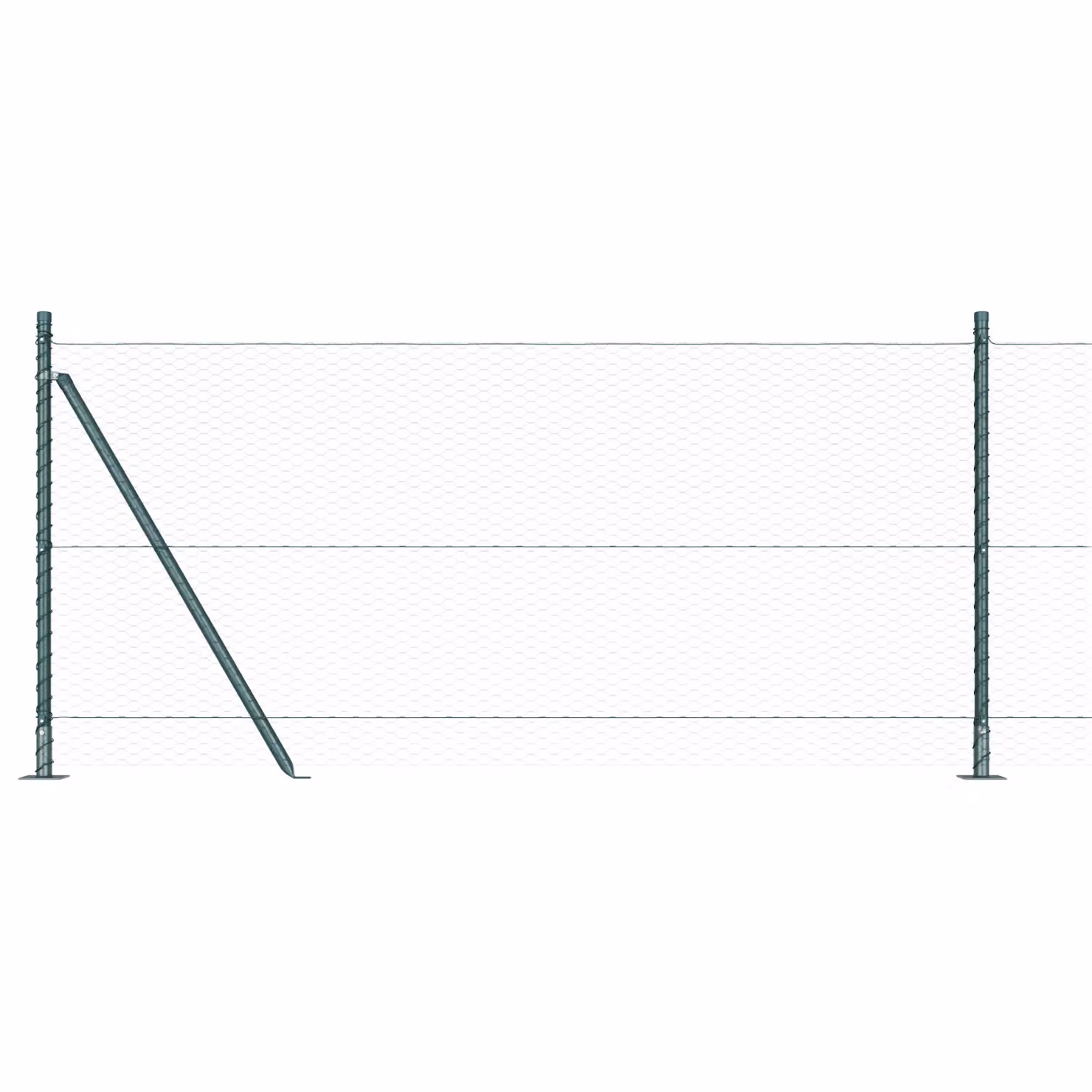 Berkfield Home Green PVC Coated Galvanised Steel Hexagon Wire Fence Roll, 1 x 100 m – 2