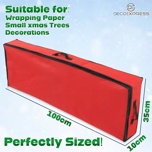 Deco Express Christmas Tree Storage Bag in Red, W/D/H: 100 x 35 x 10 cm – 5