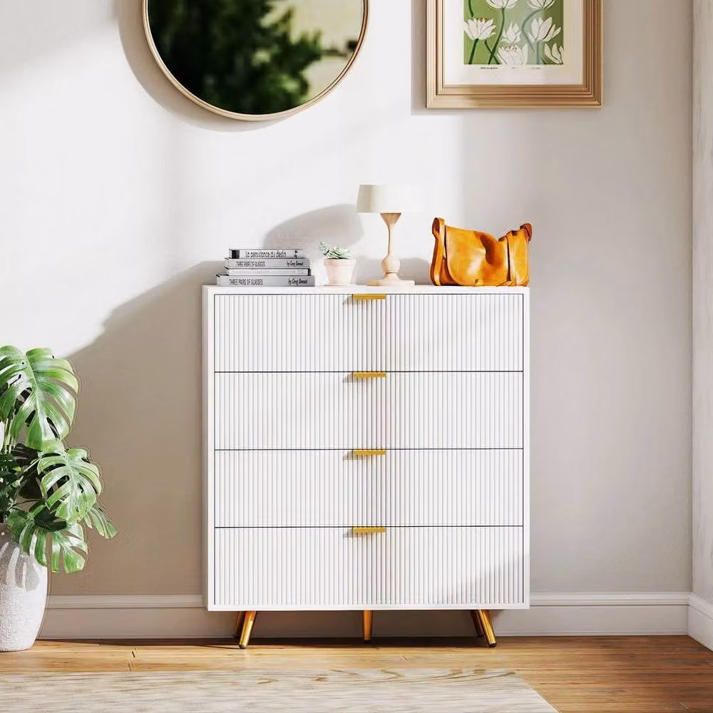 PAWNORA Modern White MDF Chest of Drawers for your Bedroom – 2