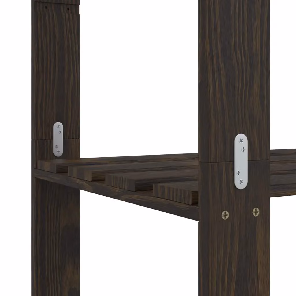 Berkfield Home 5-Tier Solid Wood Pine Storage Rack in Black, W/D/H: 80 x 38 x 170 cm – 3