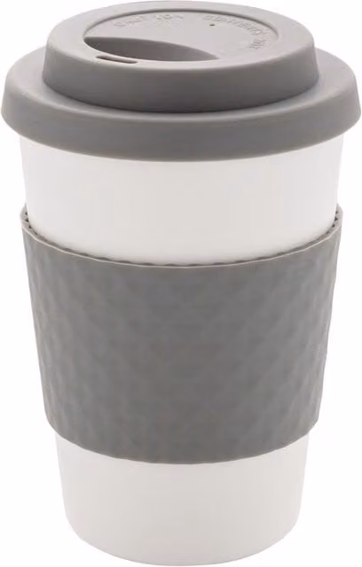 XD Design Reusable Coffee Machine Cup with Lid, Grey, 270 ml – 1