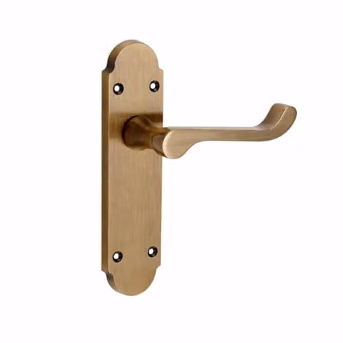 Golden Grace Victorian Epsom Scroll Interior Door Handles, Long Backplate Set in Gold and Bronze Brass Metal, 4 Pairs