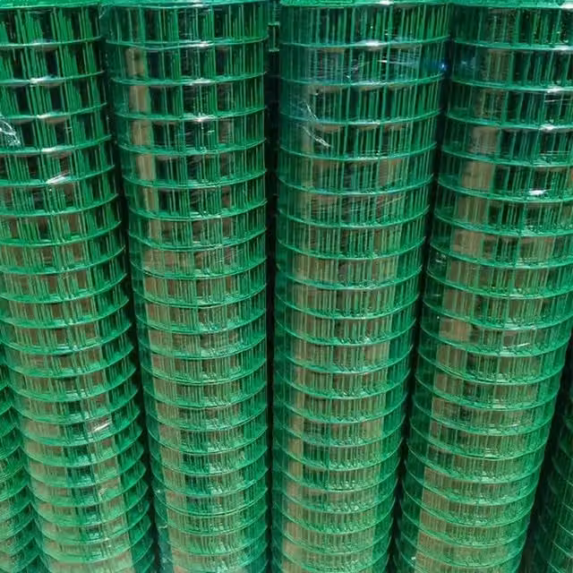 NESTLUNE Green Coated Wire Mesh Garden Chicken Netting, 50m Length, H: 1.2m x W: 32mm