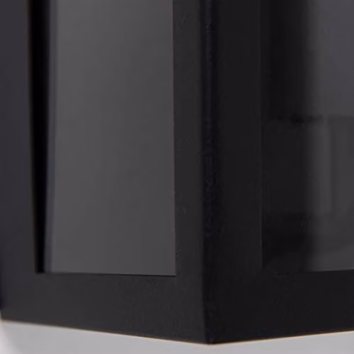 MiniSun Modern Rectangular Outdoor Security Wall Light Lantern in Black and Glass with Warm White LED Bulb (IP44 Rated) – 3