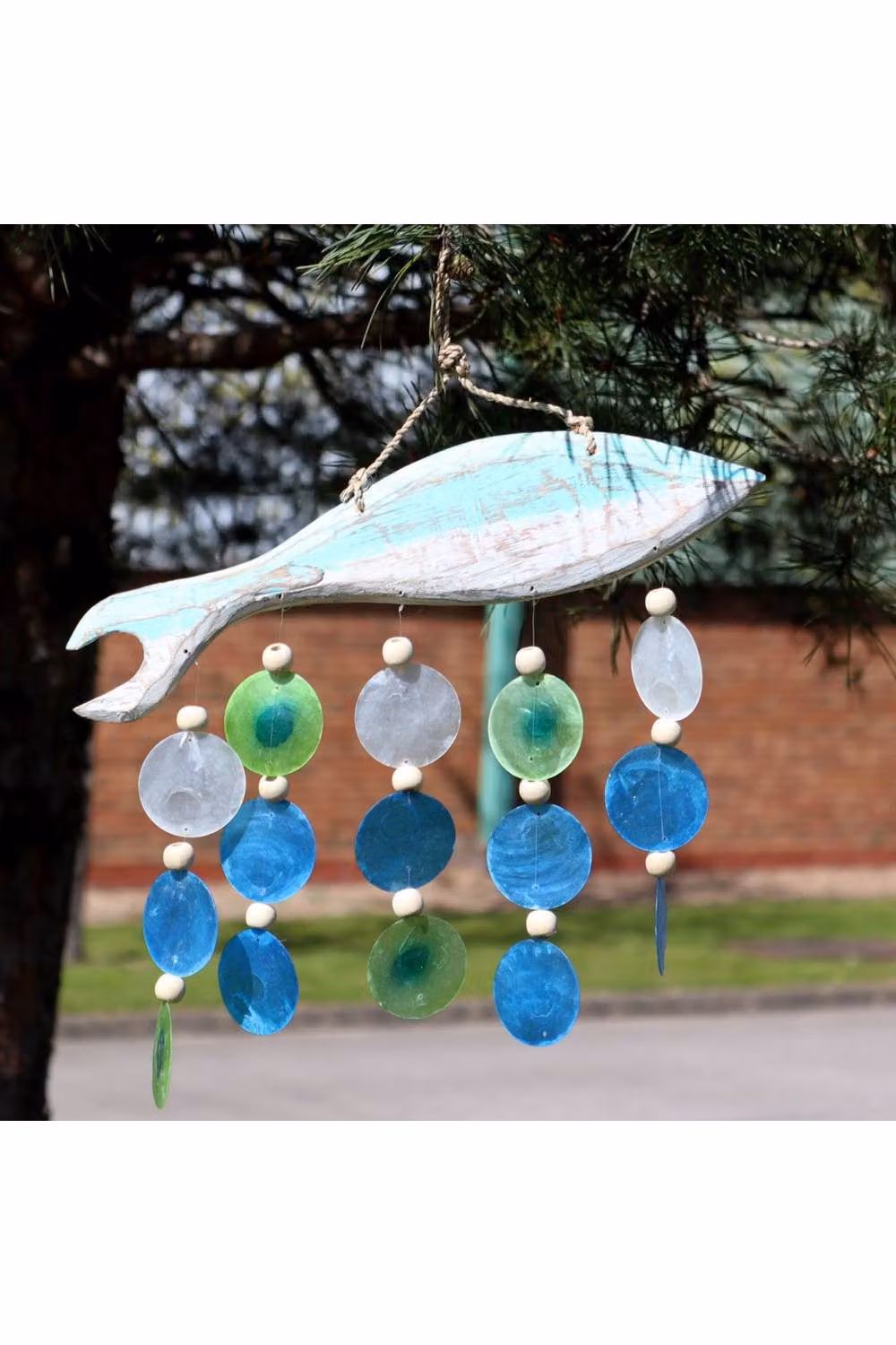 KDMD Aqua Fish Carving with Copis Drop Multicolour Wood Marine-Inspired Tabletop Decor – 3