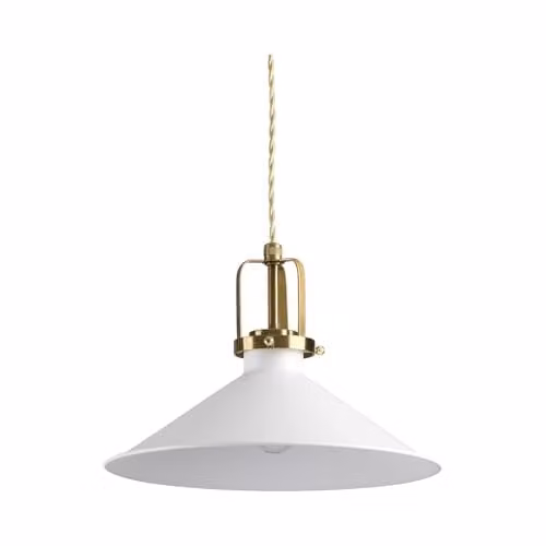 Ideal Lux Eris3 Indoor Dome Ceiling Pendant Lamp, White and Gold/Brass, E27