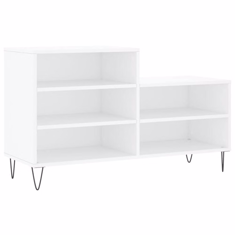 Berkfield Home White Shoe Cabinet with Internal Shelves, W/D/H: 102 x 36 x 60 cm – 2