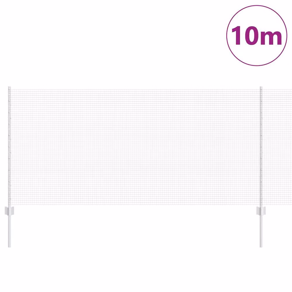 Berkfield Home Galvanised Steel Chicken Wire Fence Set of 2, Silver – 2