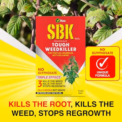 Vitax SBK Tough Weedkiller Concentrate for Brambles, Nettles, Dock and Woody Weeds, 250 ml – 2