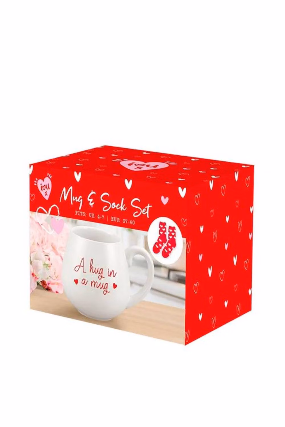 KDMD A Hug in a Mug and Socks Set in White – 2