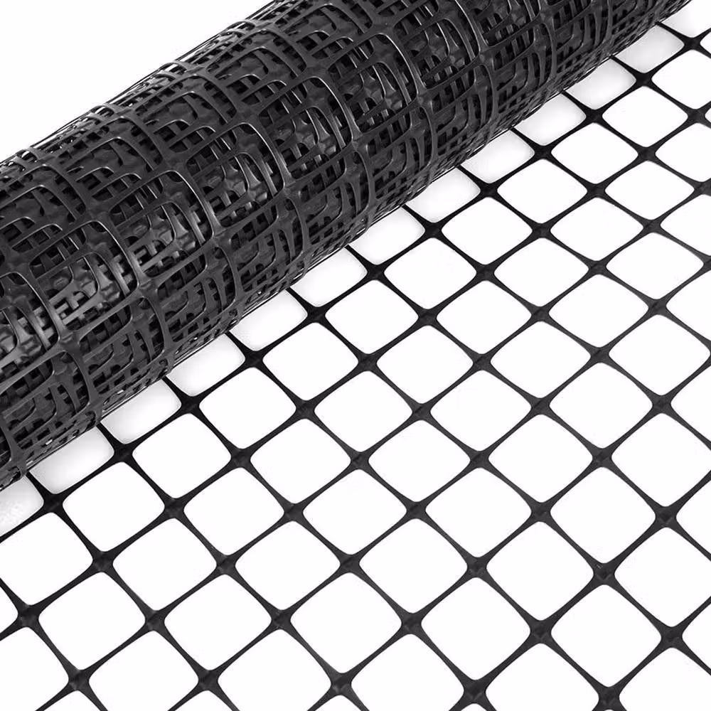 NESTLUNE Black PVC Plastic Chicken Mesh Garden Fencing Barrier, H: 15 cm x W: 100 cm – 2