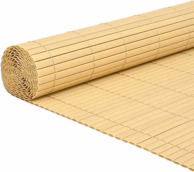 Berkfield Double-Sided Yellow PVC Garden Fence Mat, H: 180 cm x W: 500 cm