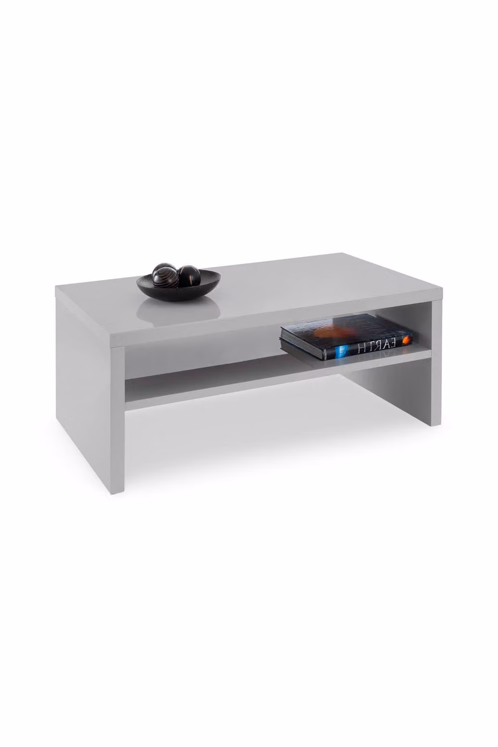 Julian Bowen Metro Rectangular Glossy Grey Coffee Table W/D/H: 100 x 59 x 43 cm – 1