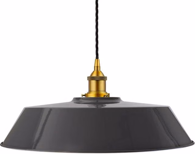 SE Home Chancery Large Pendant Light in Slate Grey, Antique Gold and Black