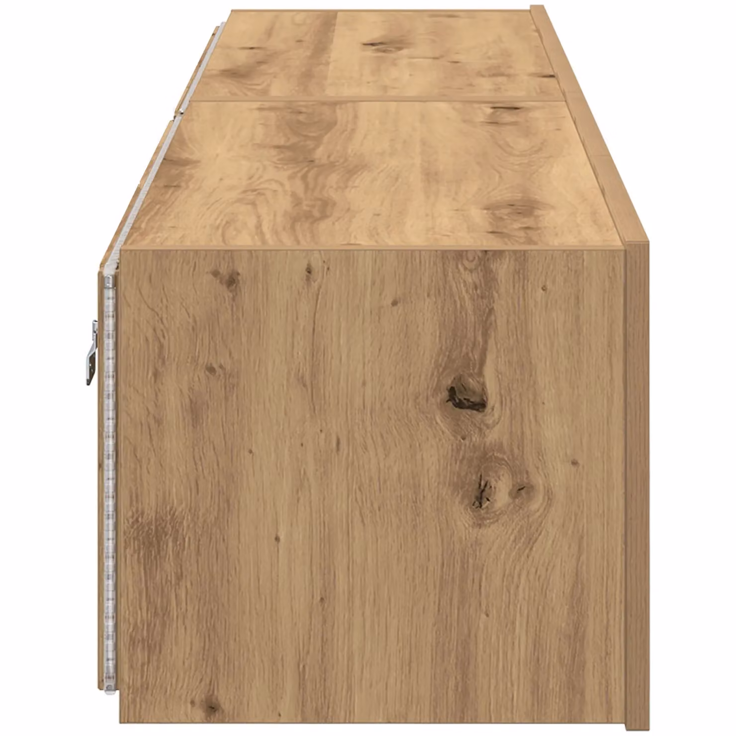 Berkfield Home Set of 2 Modern Artisan Oak TV Wall Cabinets with Integrated LED Lighting in Brown, W/D/H: 80 x 35 x 31 cm – 4