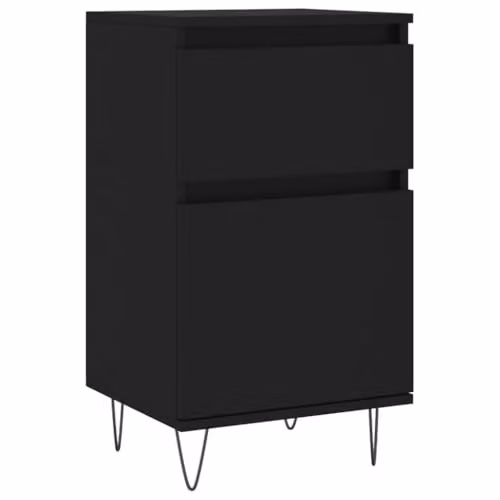 vidaXL Set of 2 Modern Black Sideboards, W/D/H: 40 x 35 x 70 cm – 5