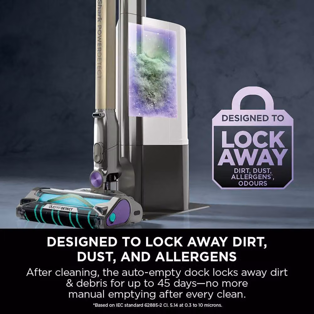 Shark Cordless Pet Vacuum Cleaner PowerDetect Clean & Empty IP3251UKT, Light Grey, Bagless with Self-Cleaning Dock – 3