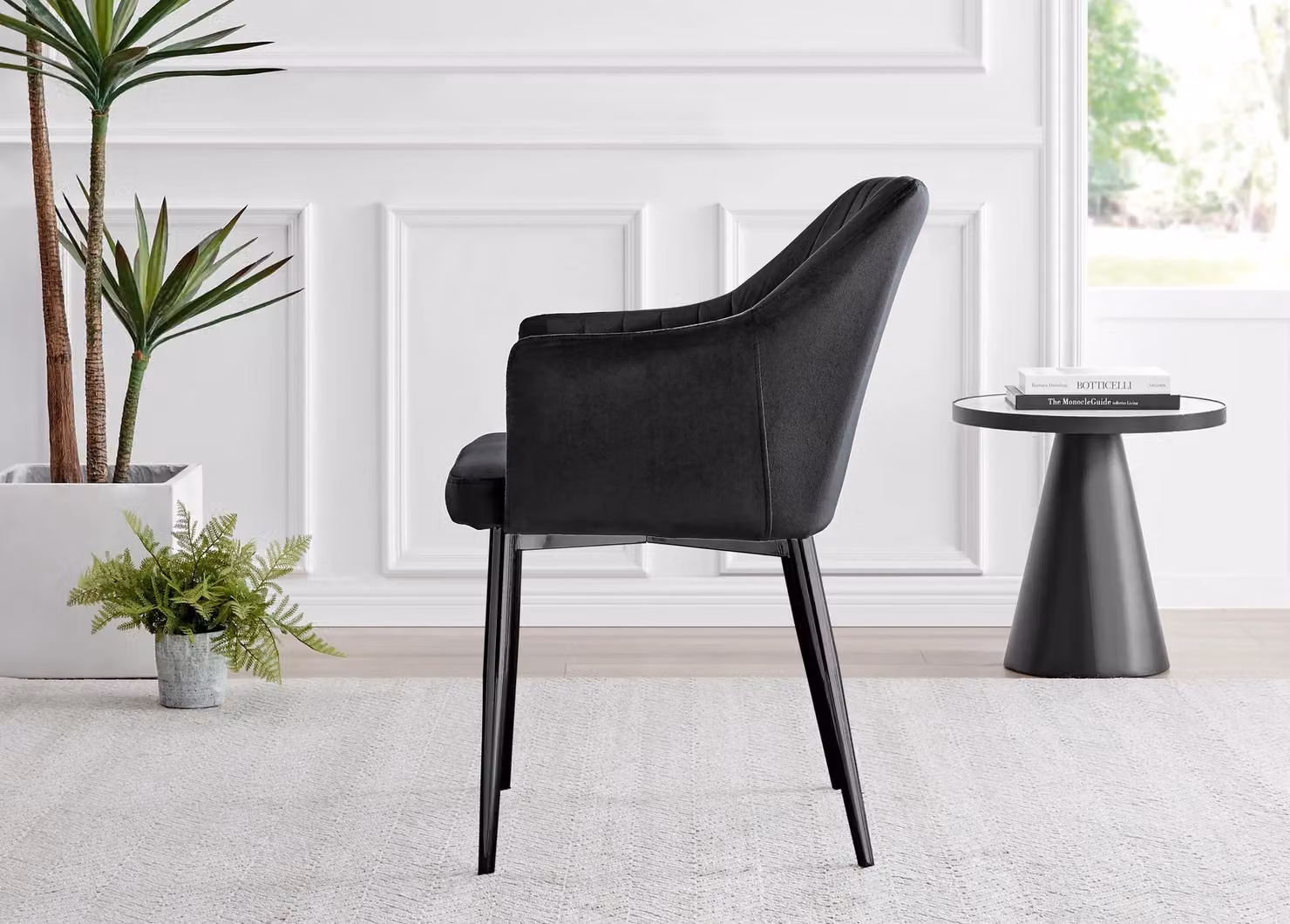 FurnitureboxUK Adley Brown Wood Storage Dining Table and 4 Calla Black Leg Chairs – 4
