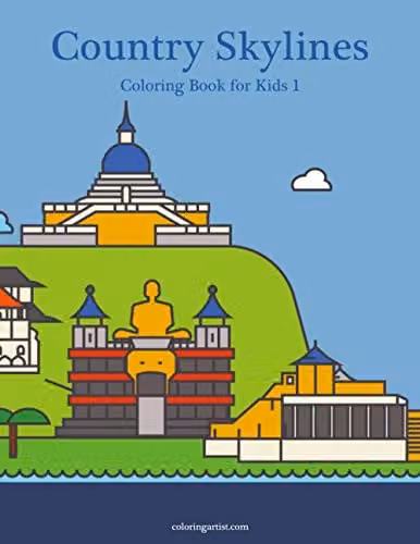 Country Skylines Colouring Book for Kids by Independently Published, Multicolour