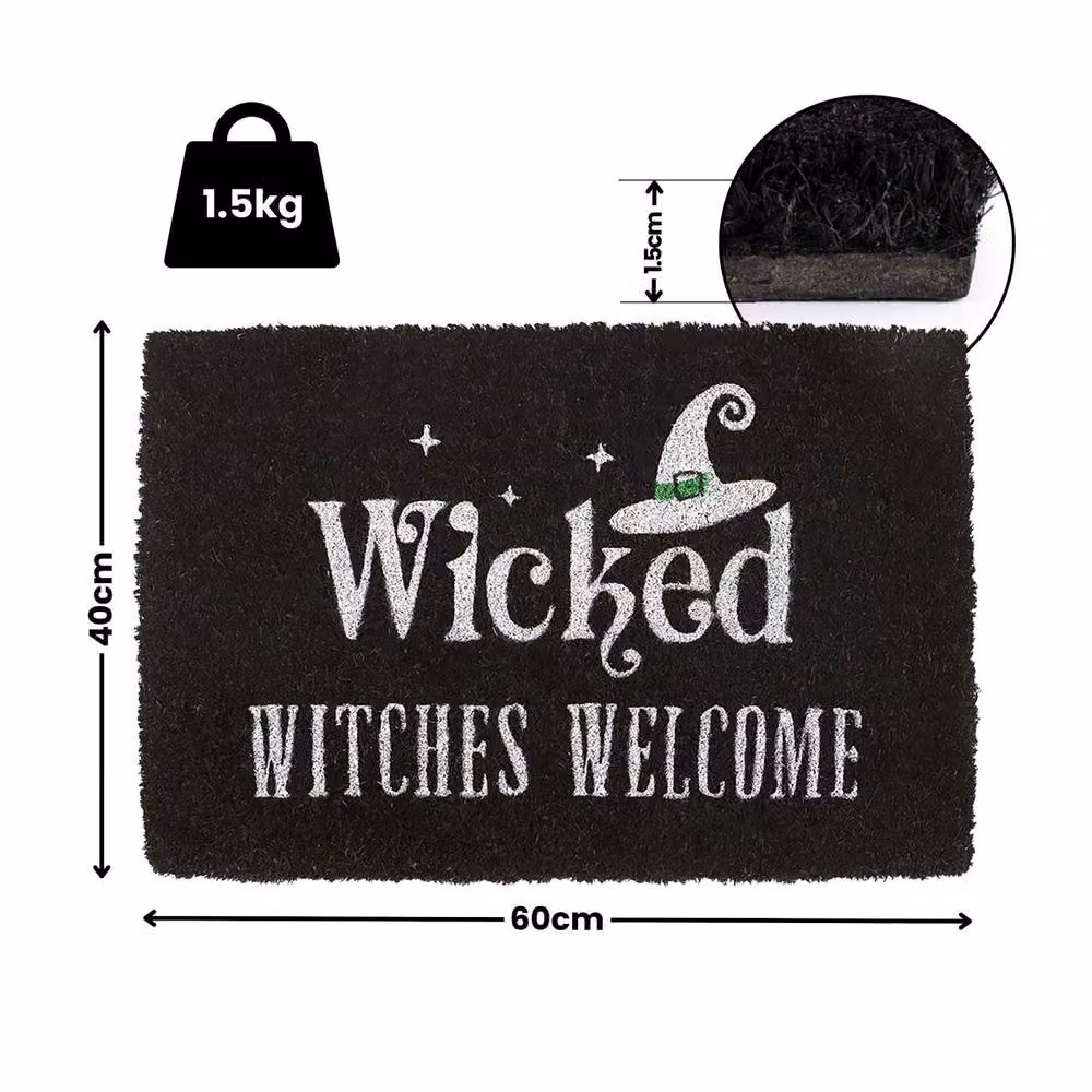 Marco Paul Black Wicked Witch Welcome Doormat W: 40 cm, D: 60 cm – 2