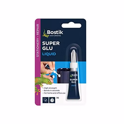 Bostik Super Glue 3g, Transparent Multi-purpose Cyanoacrylate Liquid with Precision Nozzle – 3