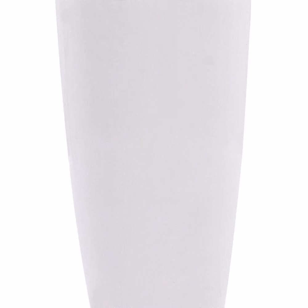Wyld and Coco Modern Tall White High-Gloss Stone Plant Pot, Height: 32 cm – 2